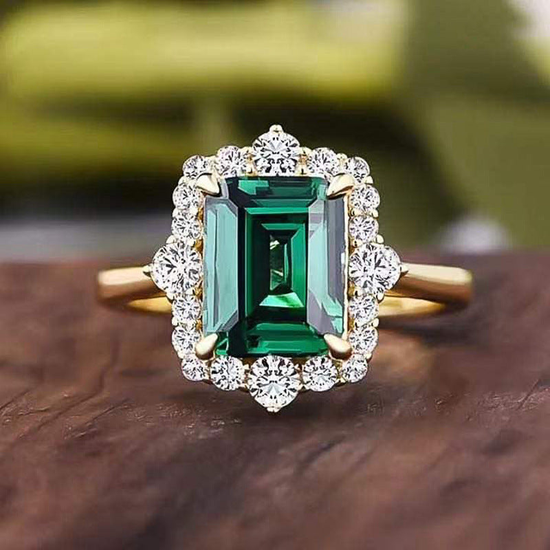 Bague agate Reine émeraude | Or