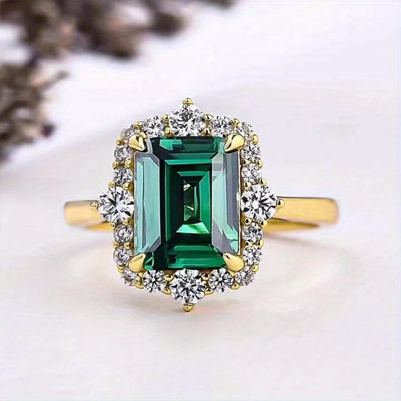 Bague agate Reine émeraude | Or