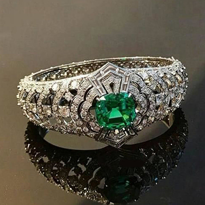Art Deco Emerald Ring | White Gold