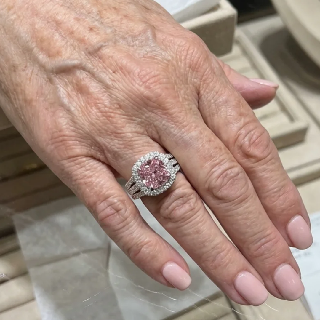 Imperial Halo Ring | Rose Gold