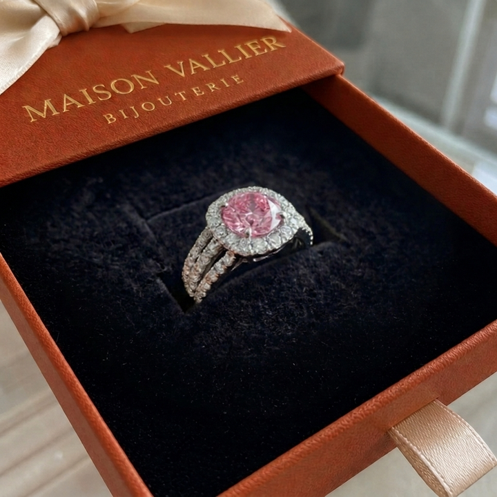 Imperial Halo Ring | Rose Gold