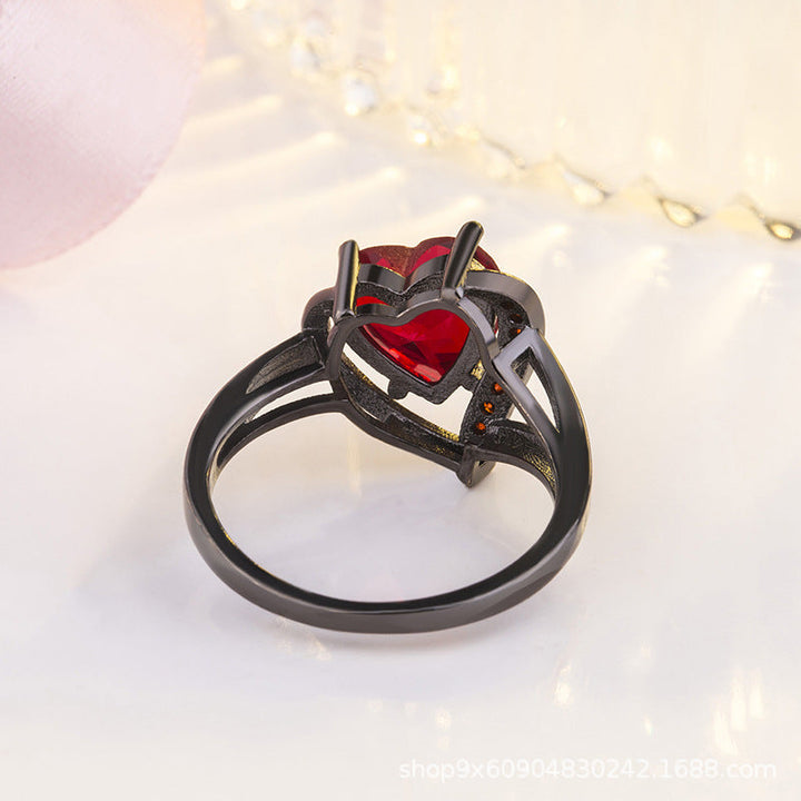 Calindra Rose Thorn Ring, Black Finish | Gold