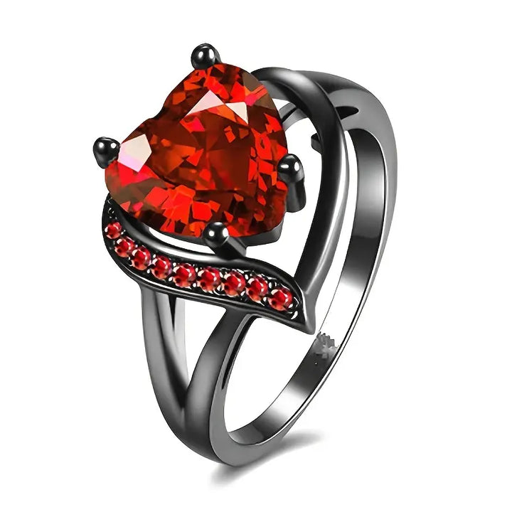 Calindra Rose Thorn Ring, Black Finish | Gold