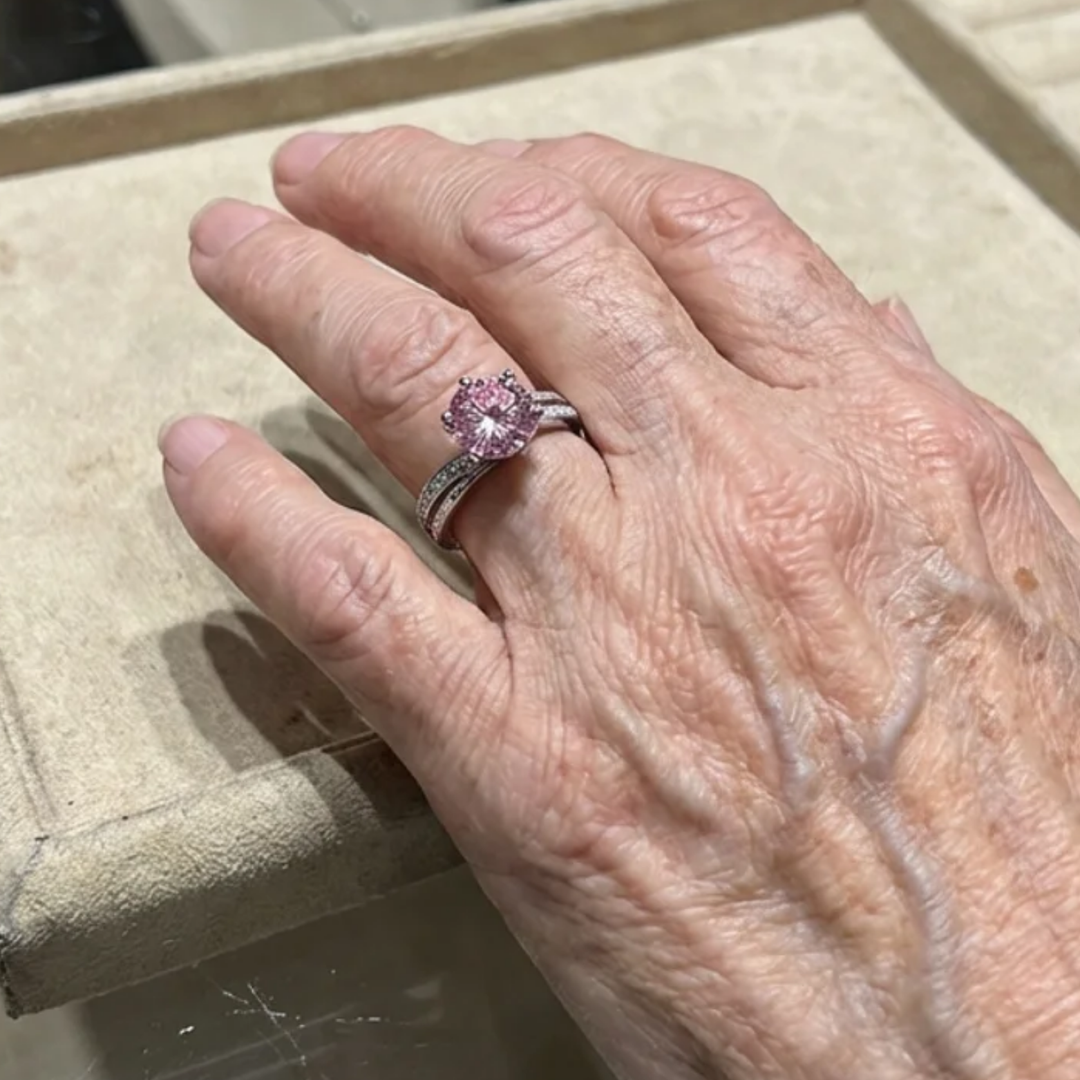 Rose Contour Ring Luné | White Gold