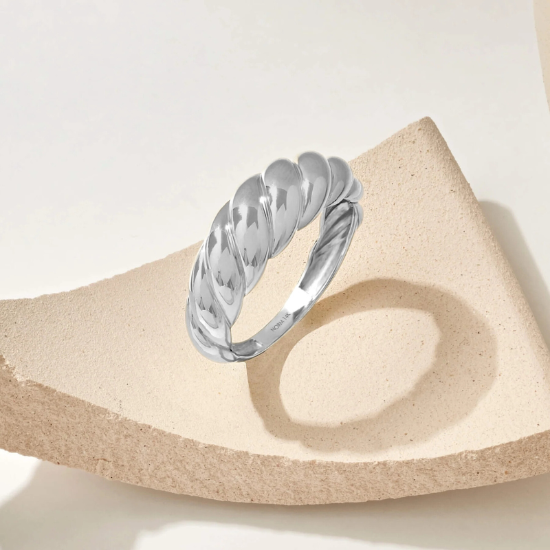 Crescent Ring | White Gold