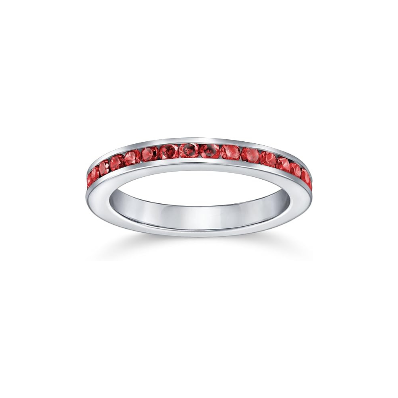 Eternity ring in ruby | White gold