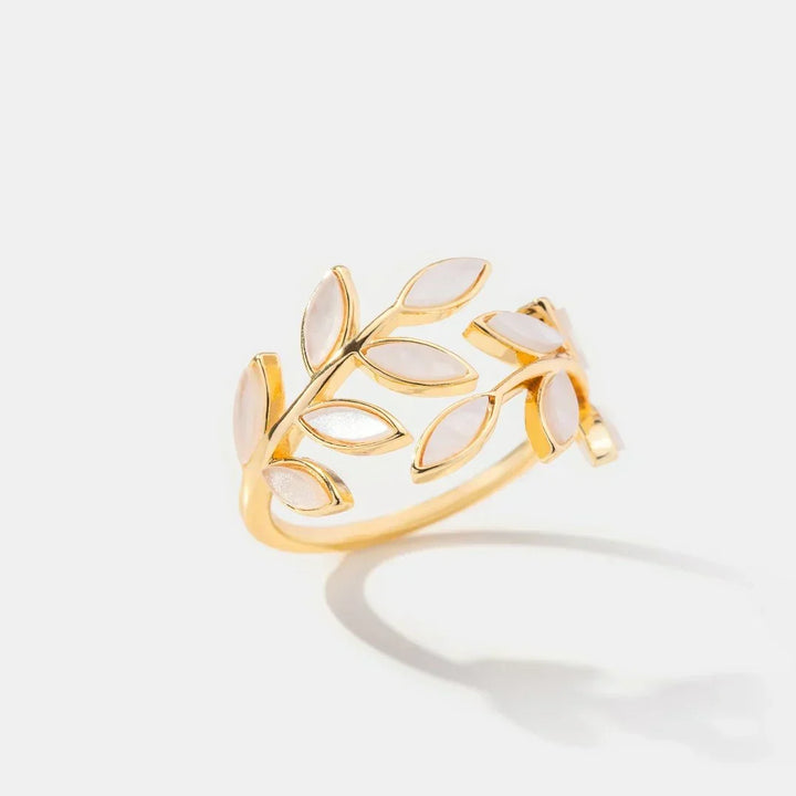 Delicate Leaf Open Ring Néraya | Gold