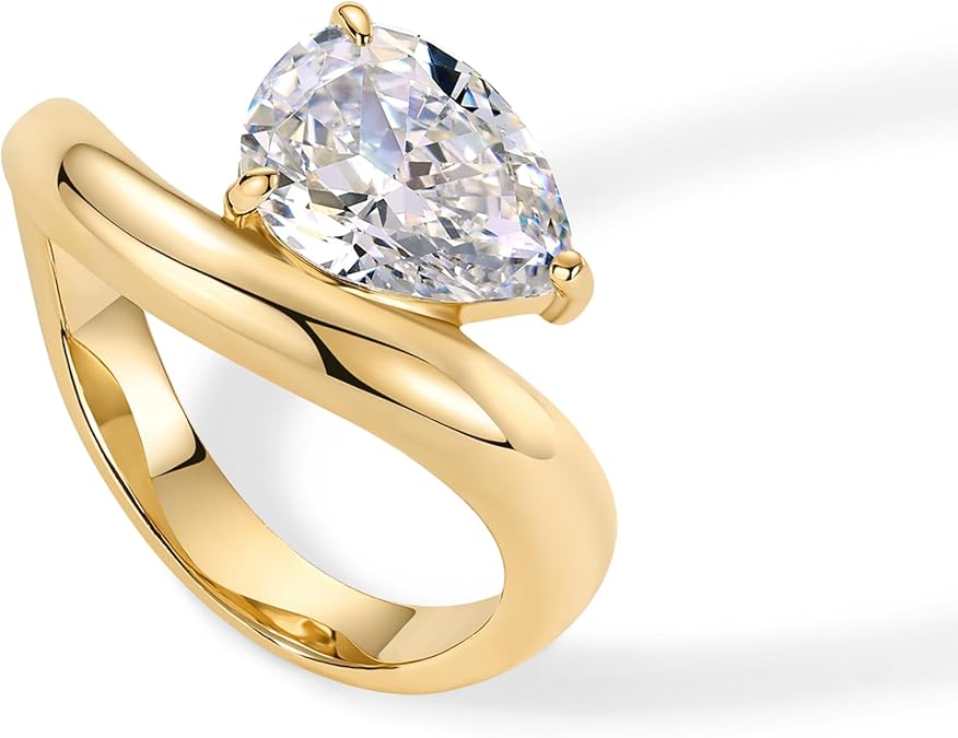 Wavy promise ring | Gold