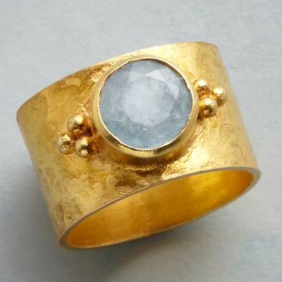 Bague rétro avec lune | Or