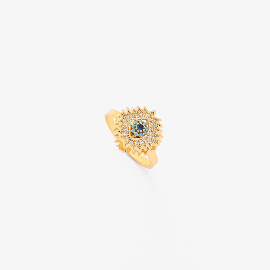 Sapphire sparkle tourbillon ring | Gold