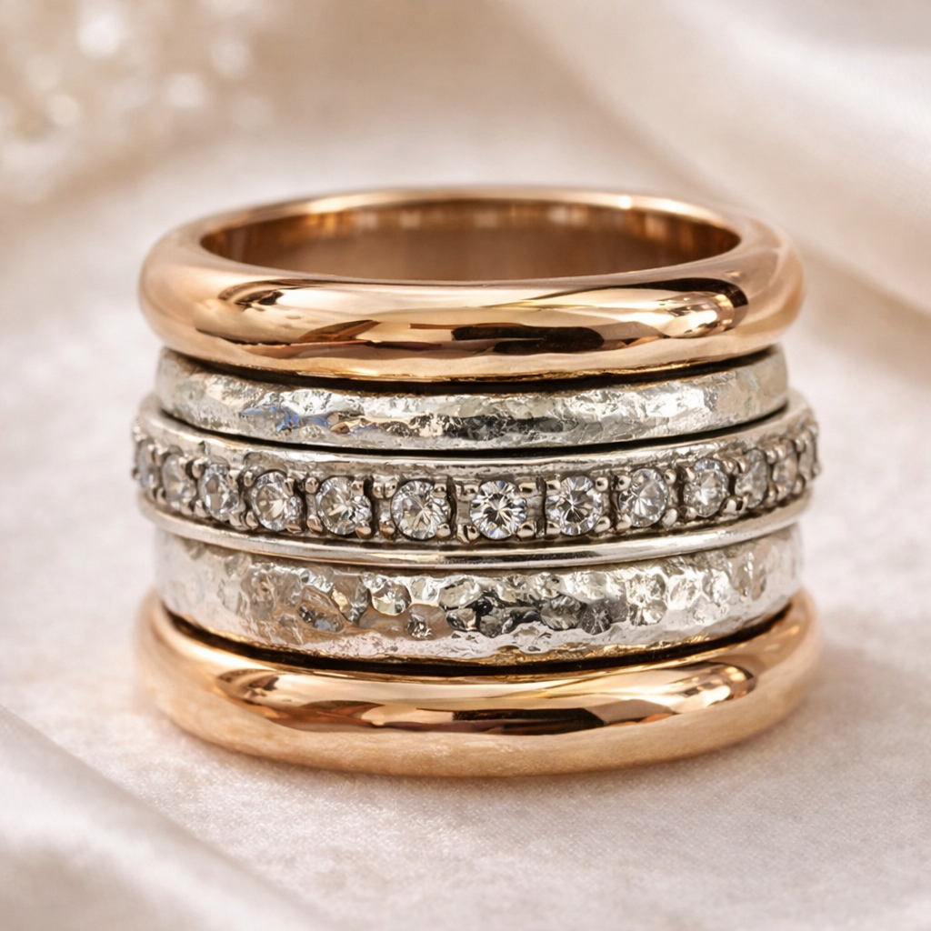 Bague vintage en couches | Or