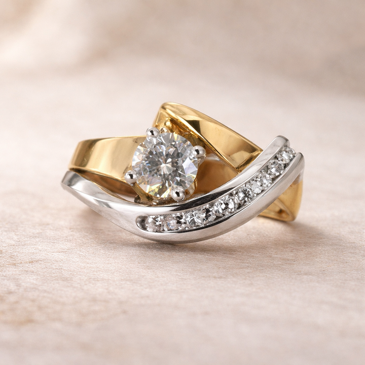 Bague vintage Irregulière à brillants | Or