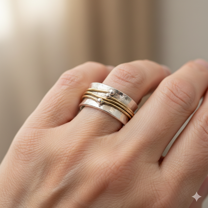 Bague vintage à motifs | Or