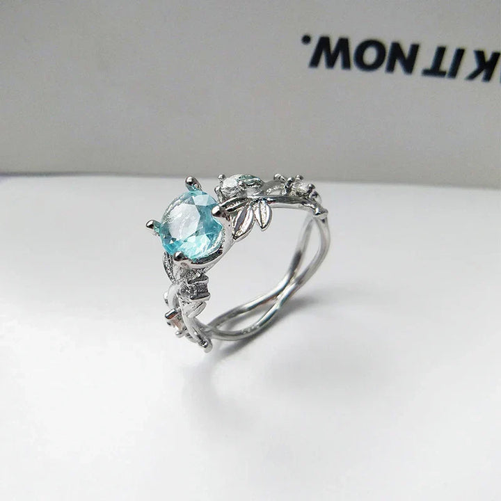 Bague avec pierre de lune | Or blanc