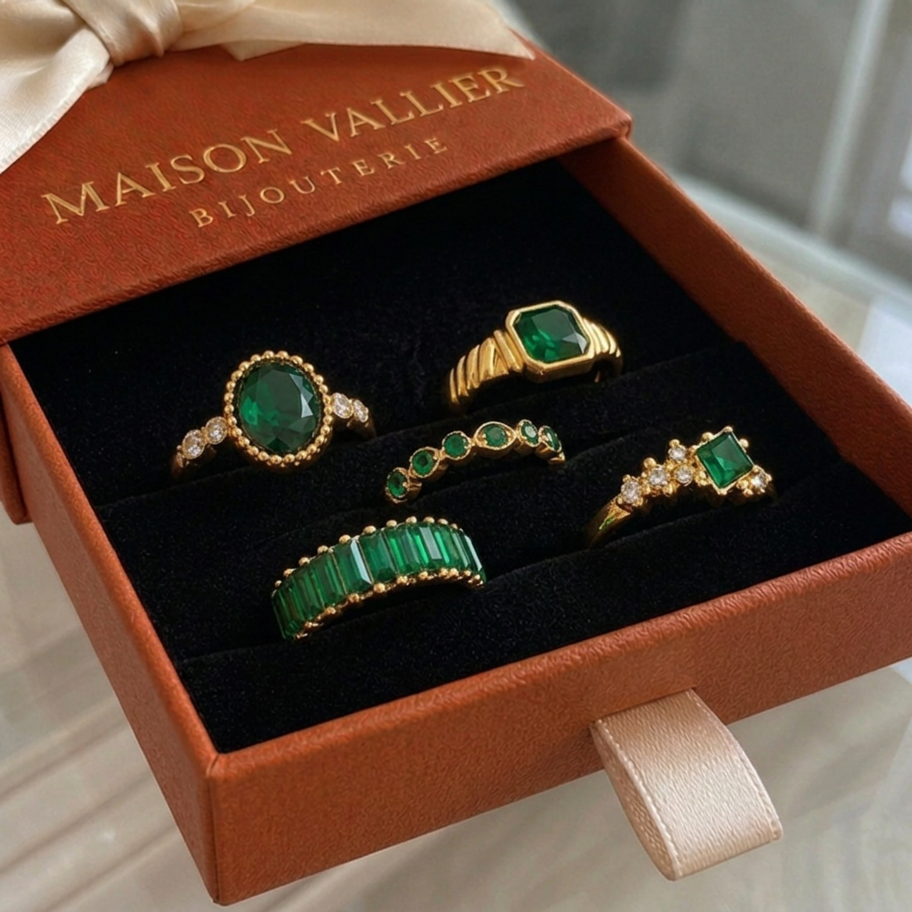 Exquisite Zarina Emerald Ring | Gold