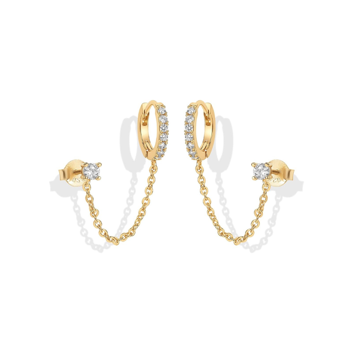 Adèle Chain Earrings | Gold