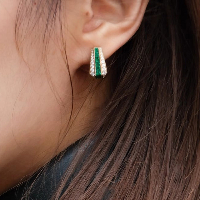 Sienna Emerald Earrings | Gold