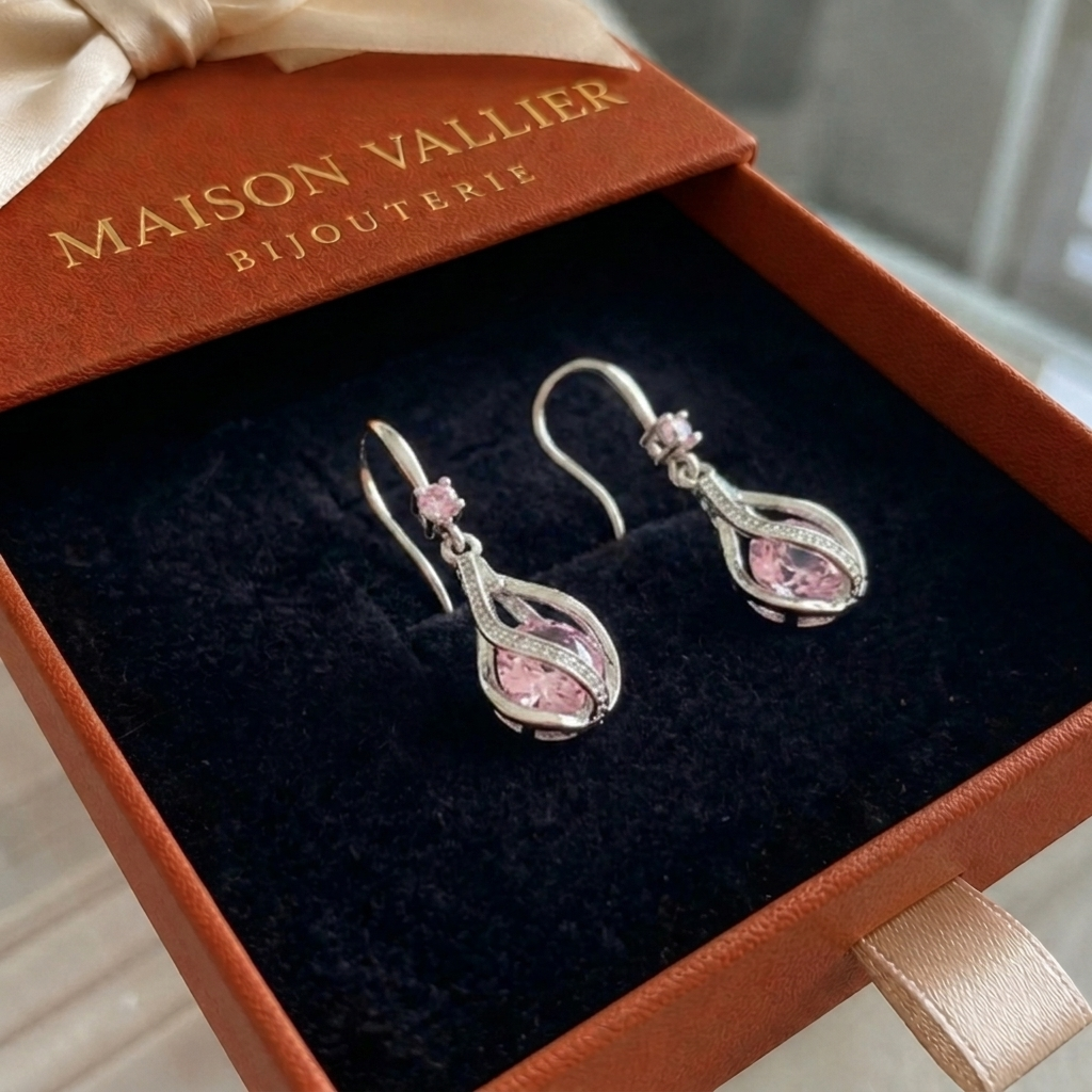 Rosalith Twisted Light Earrings | White Gold