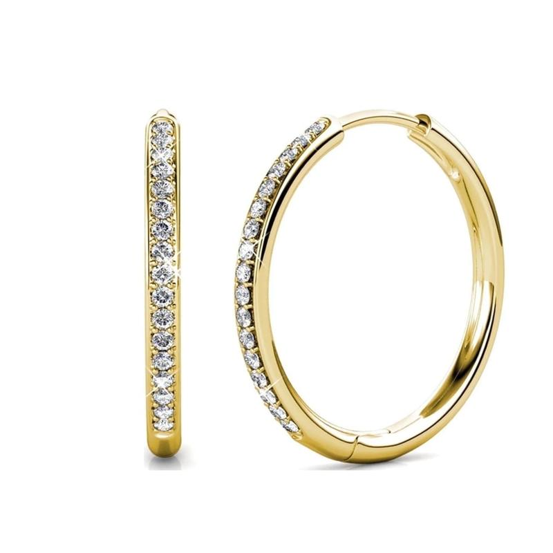 Sorel Paved Earrings | White Gold