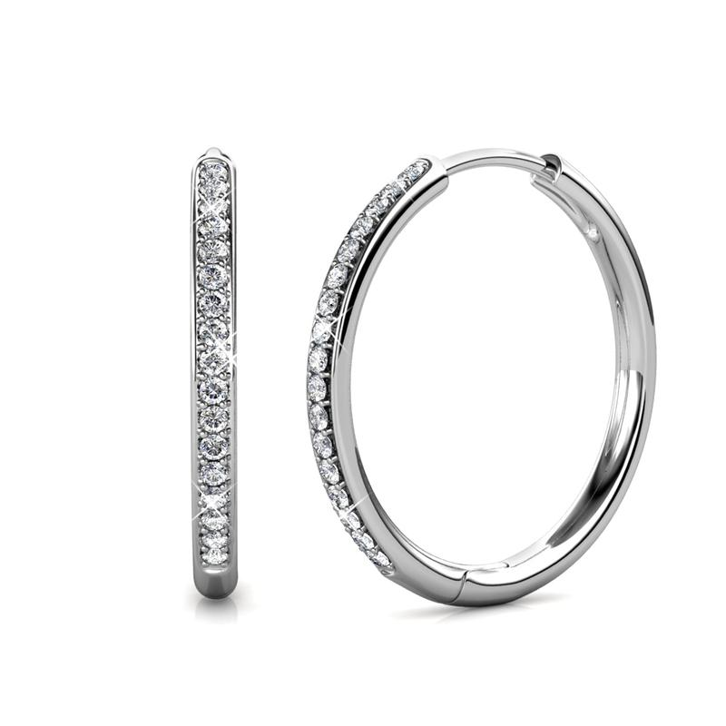Sorel Paved Earrings | White Gold