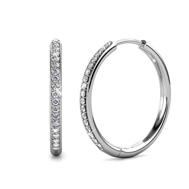 Sorel Paved Earrings | White Gold