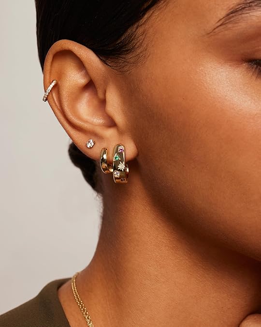 Colourful Wave Earrings | Gold