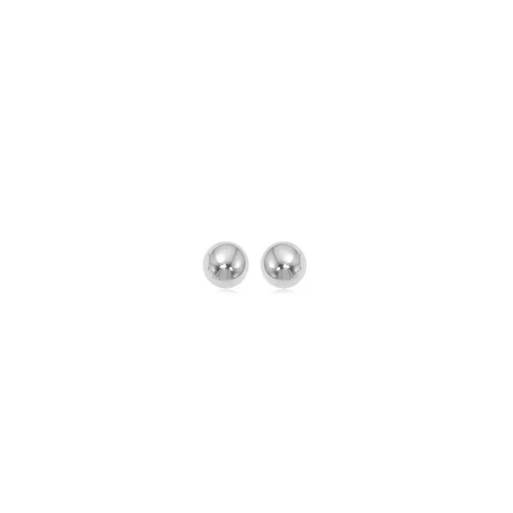 Ball Earrings | White Gold