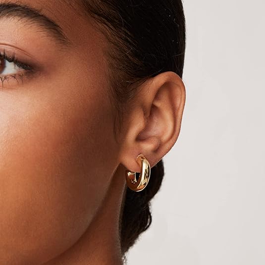 Star Dust Hoop Earrings | Gold