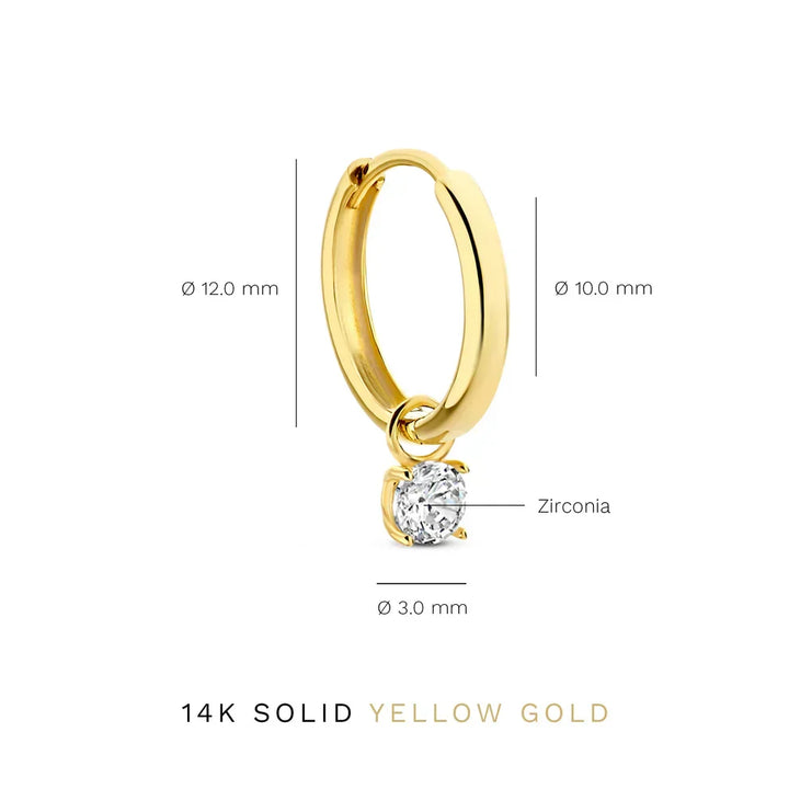 Moonstone Tear Drop Hoop Earrings | Gold
