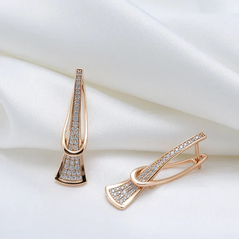 Radiant Layered Crystal Earrings | Gold