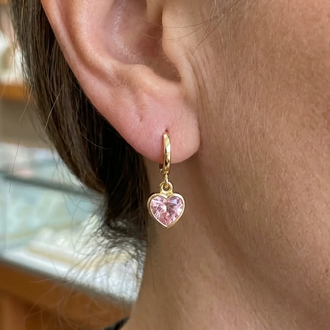 Cupid Charm Shaped Earrings | Gold