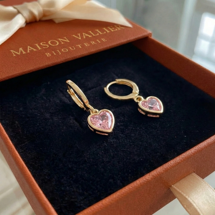 Cupid Charm Shaped Earrings | Gold