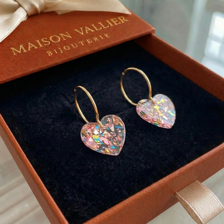 Heart-Shaped Sugar Earrings | Gold