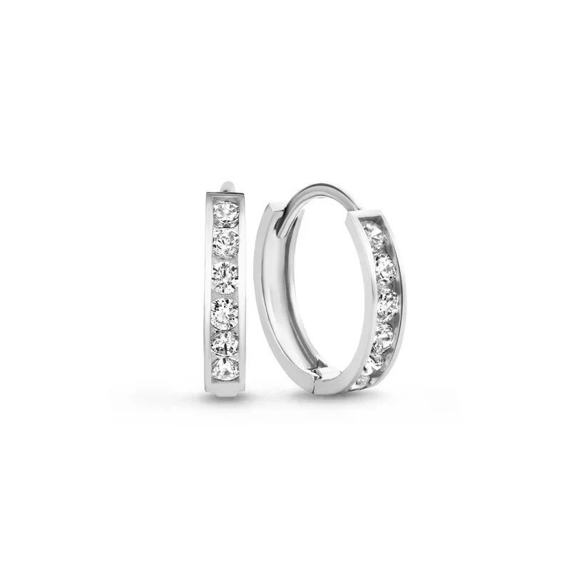 Brilliant Dara Stone Earrings | White Gold