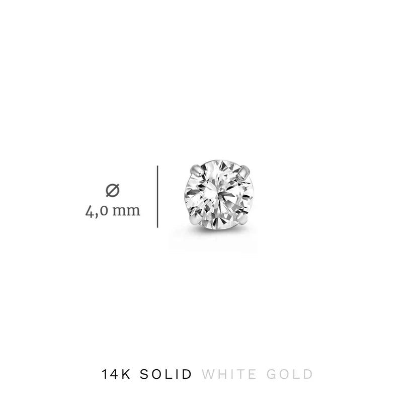 Brilliant Dara Stone Earrings | White Gold