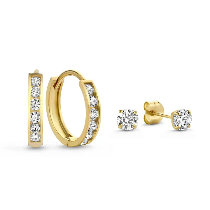 Dara Stone Sparkling Earrings | Gold