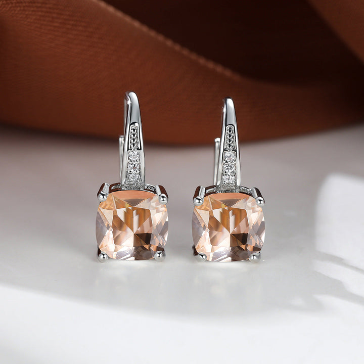 Mystical Stone Earrings | White Gold