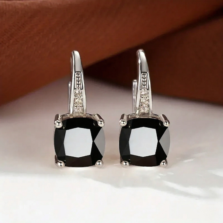 Mystical Stone Earrings | White Gold