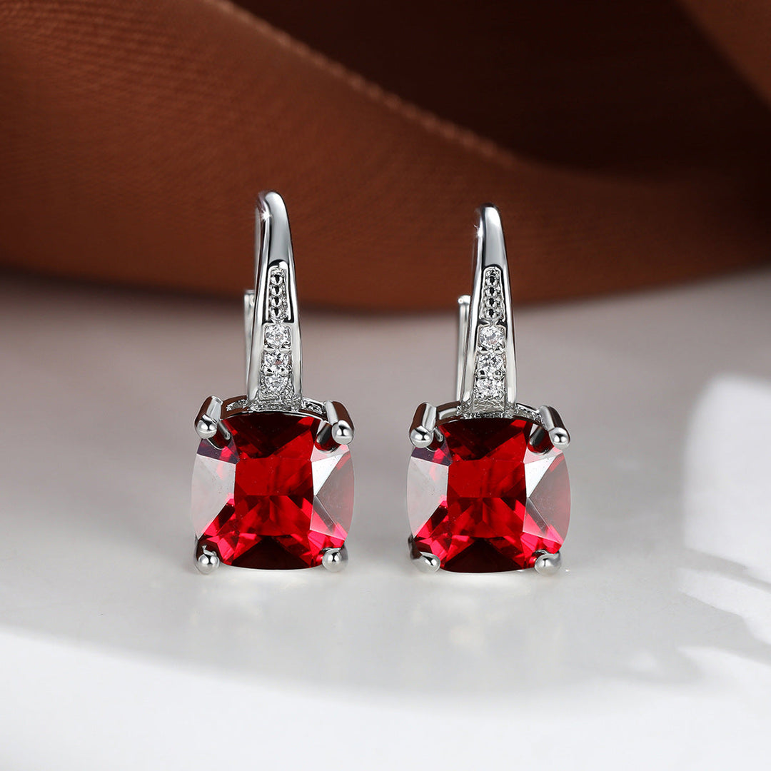 Mystical Stone Earrings | White Gold