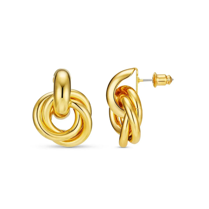 Intertwined Earrings | White Gold