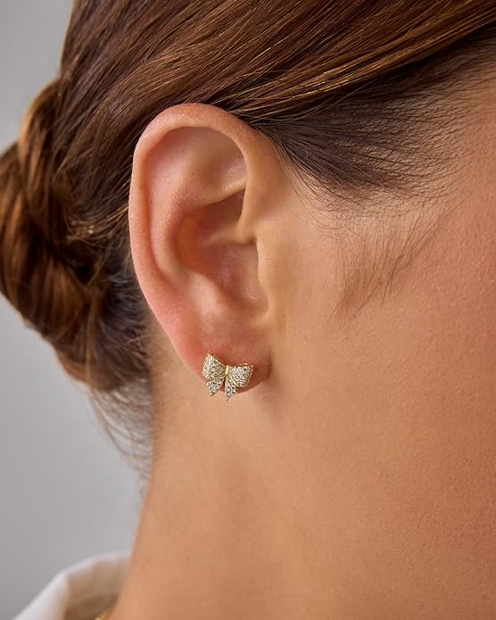 Bow Pattern Earrings | Gold