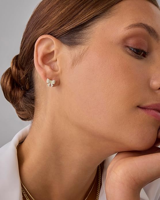 Bow Pattern Earrings | Gold