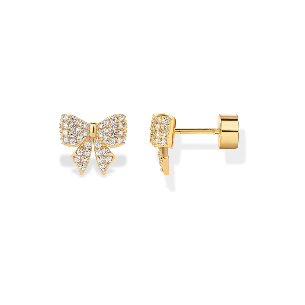 Bow Pattern Earrings | Gold