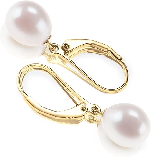 Dangling Pearl Earrings | Gold
