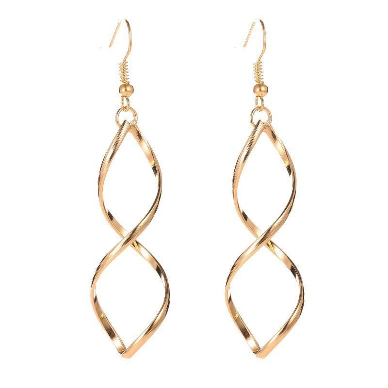 Spiral Drop Earrings | Gold