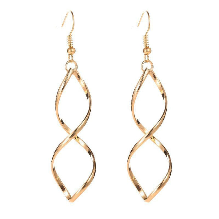 Spiral Drop Earrings | Gold