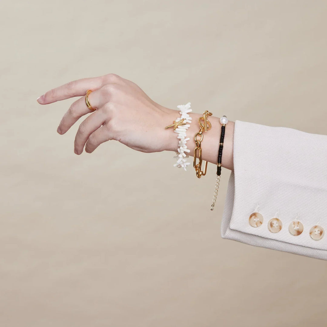 Bracelet Barrette lien | Or