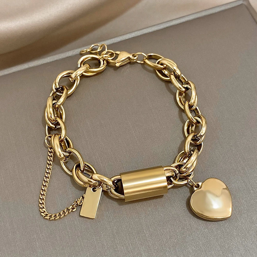 Revitalising Thick Chain Bracelet | White Gold