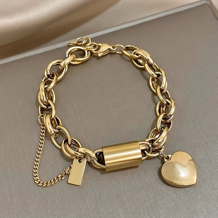 Revitalising Thick Chain Bracelet | White Gold