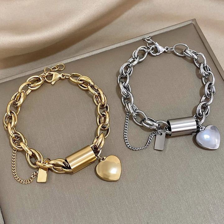 Revitalising Thick Chain Bracelet | White Gold